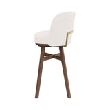 Mr.B Swivel Bar Chair: Natural Walnut