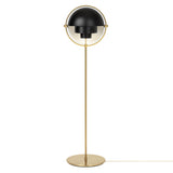 Multi-Lite Floor Lamp: Brass + Soft Black Semi Matt