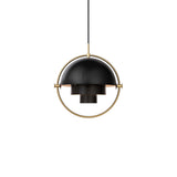 Multi-Lite Pendant: Small + Brass + Black Semi Matt