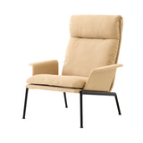 Muno Highback Lounge Armchair: LN17 + Warm Black 