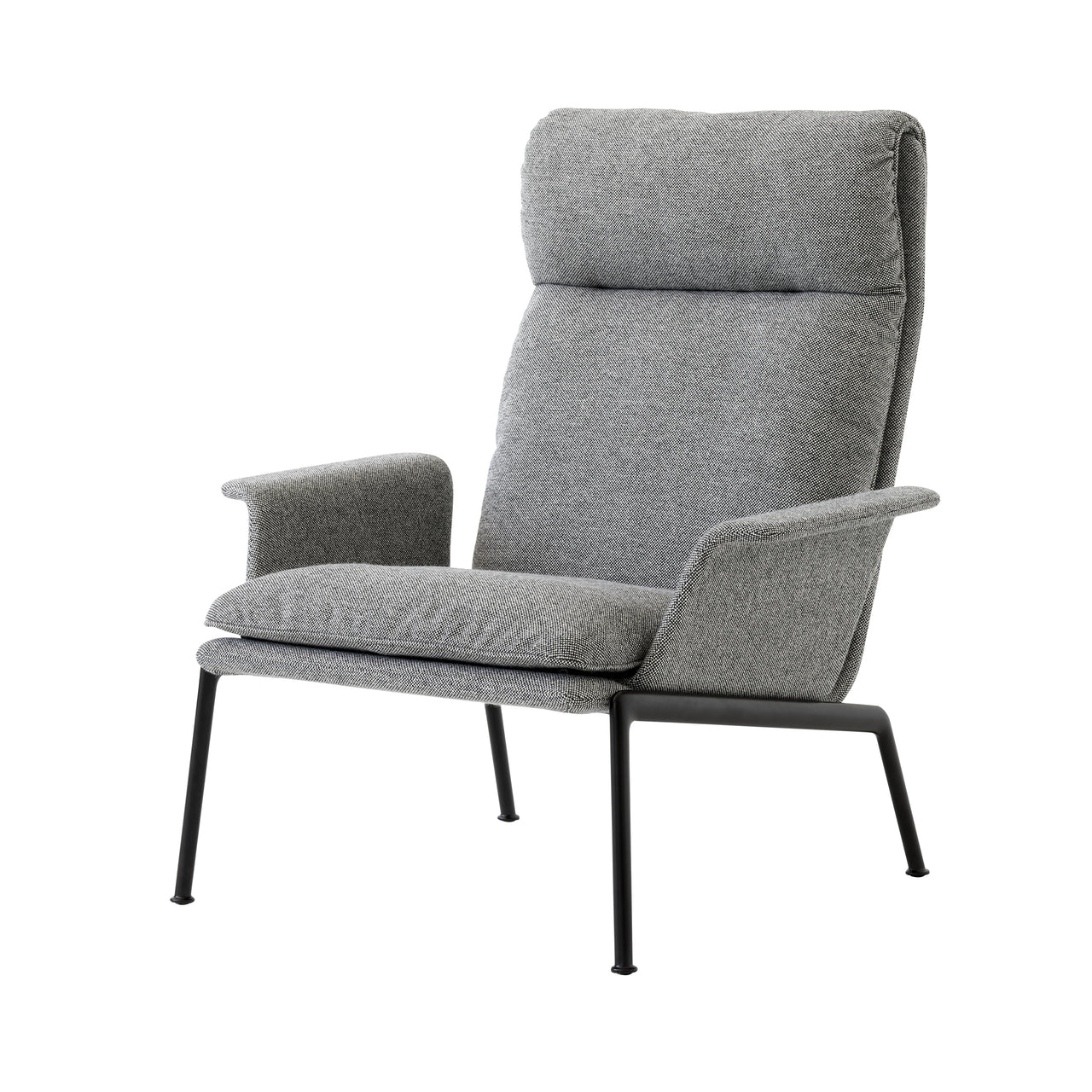 Muno Highback Lounge Armchair: LN17 + Warm Black