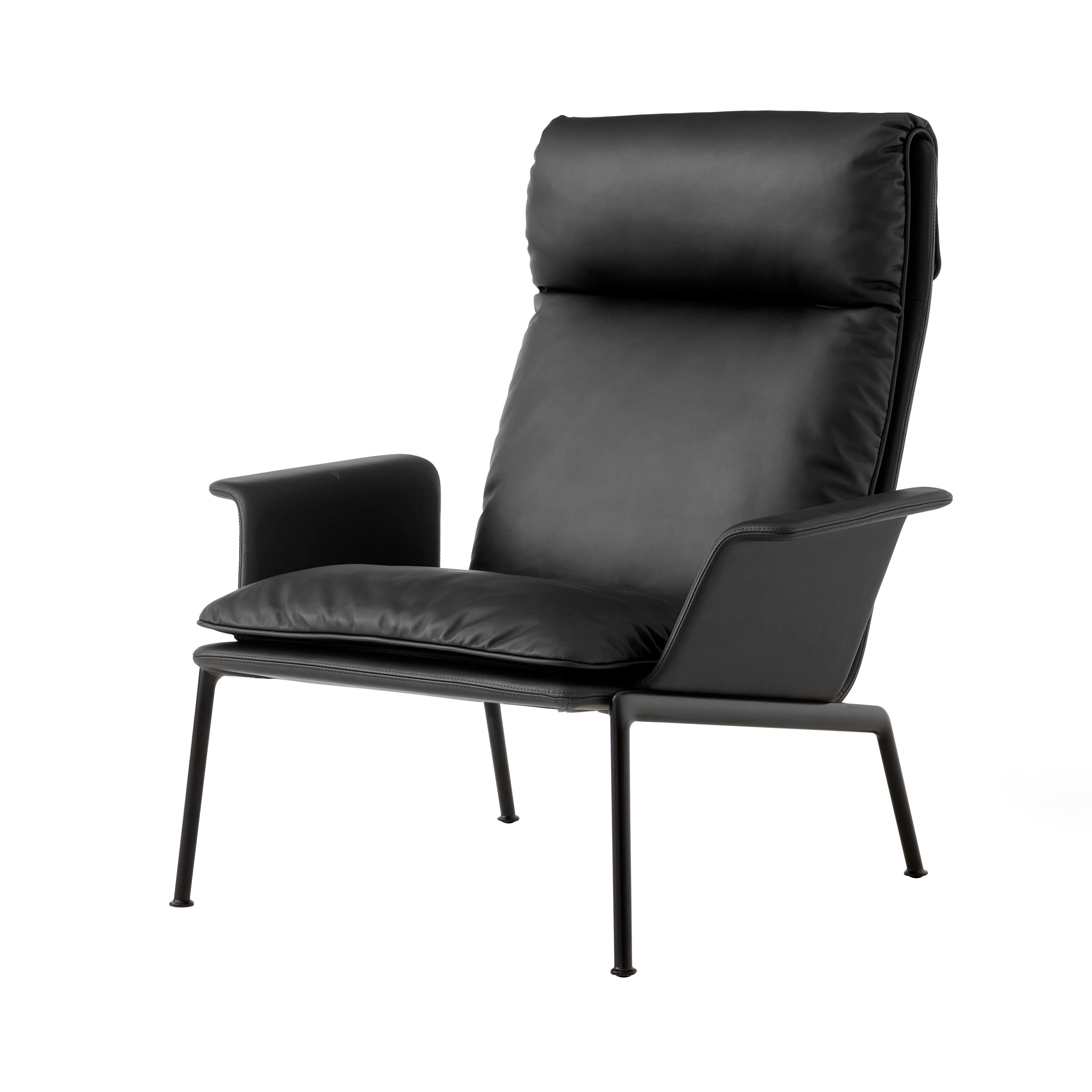 Muno Highback Lounge Armchair: LN17 + Warm Black