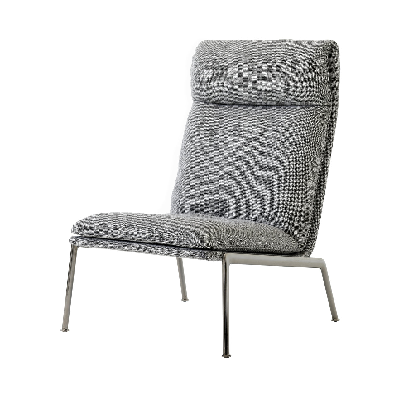 Muno Highback Lounge Chair: LN16 + Dark Chrome