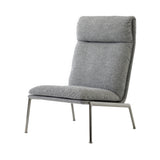 Muno Highback Lounge Chair: LN16 + Dark Chrome