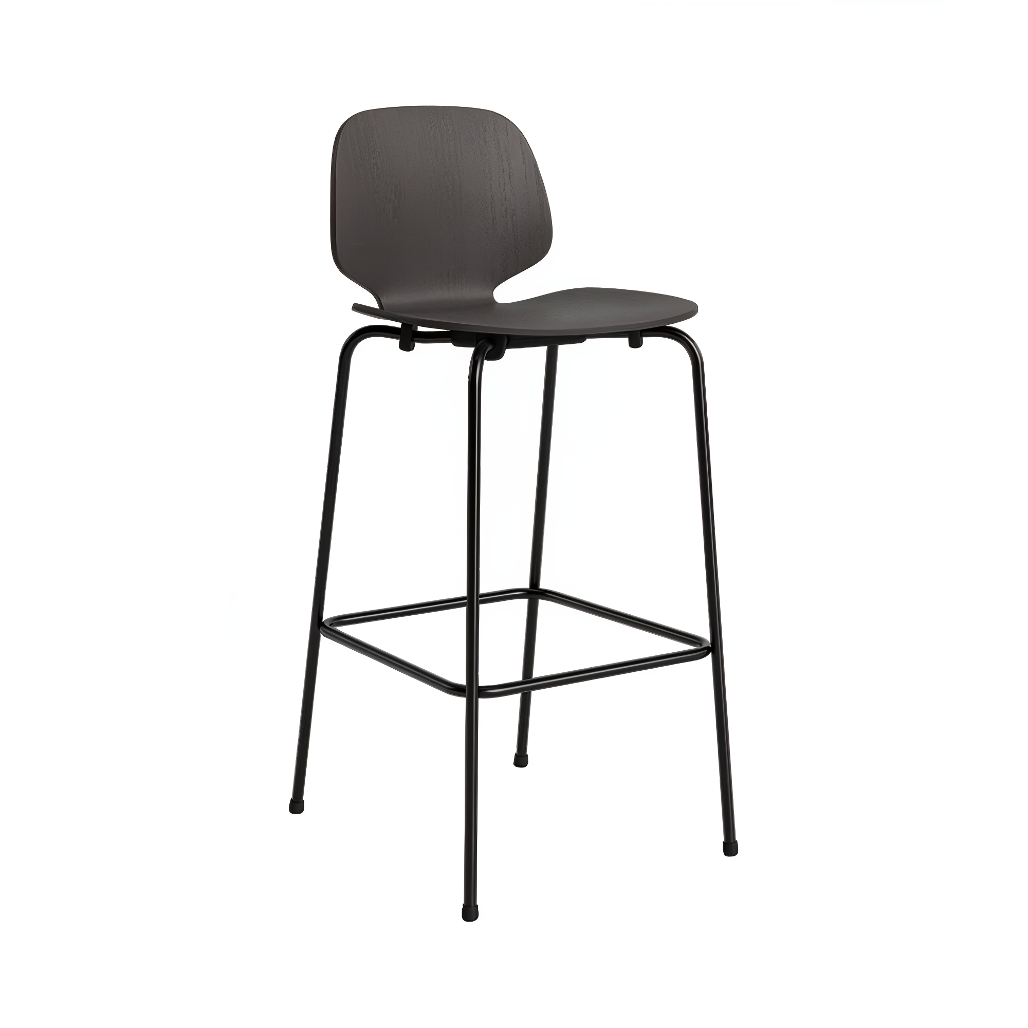 My Chair Bar + Counter Stool: Metal Base + Bar + Black Ash + Black Steel