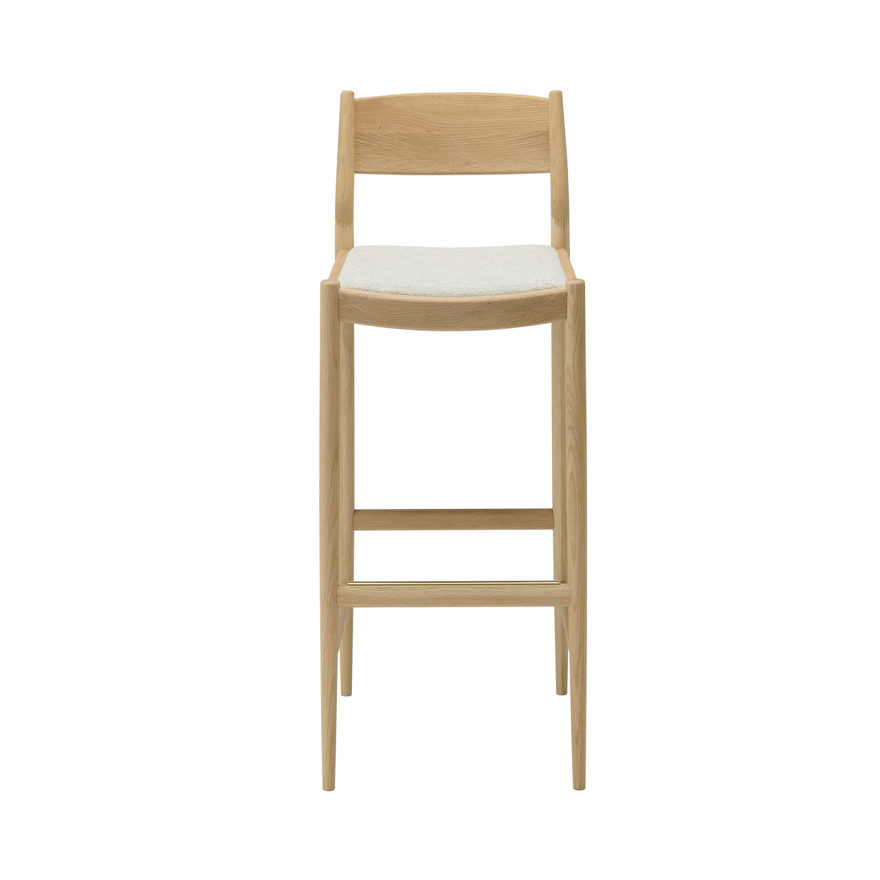 Minatomirai Cafe Bar + Counter Stool N-BS01: Upholstered + Bar + Pure Oak