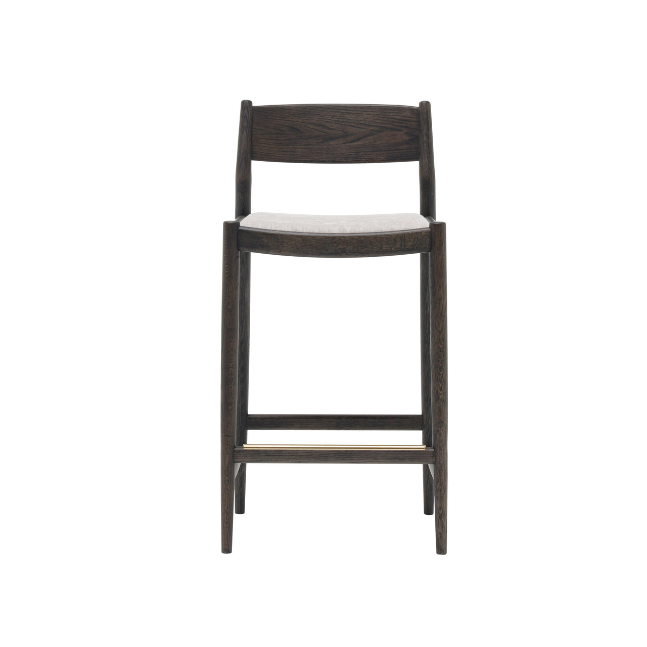 Minatomirai Cafe Bar + Counter Stool N-BS01: Upholstered + Counter + Smoked  Oak