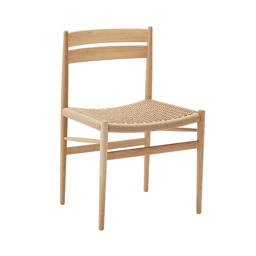 Hiroo Dining Chair N-DC05: Paper Cord: Pure Oak