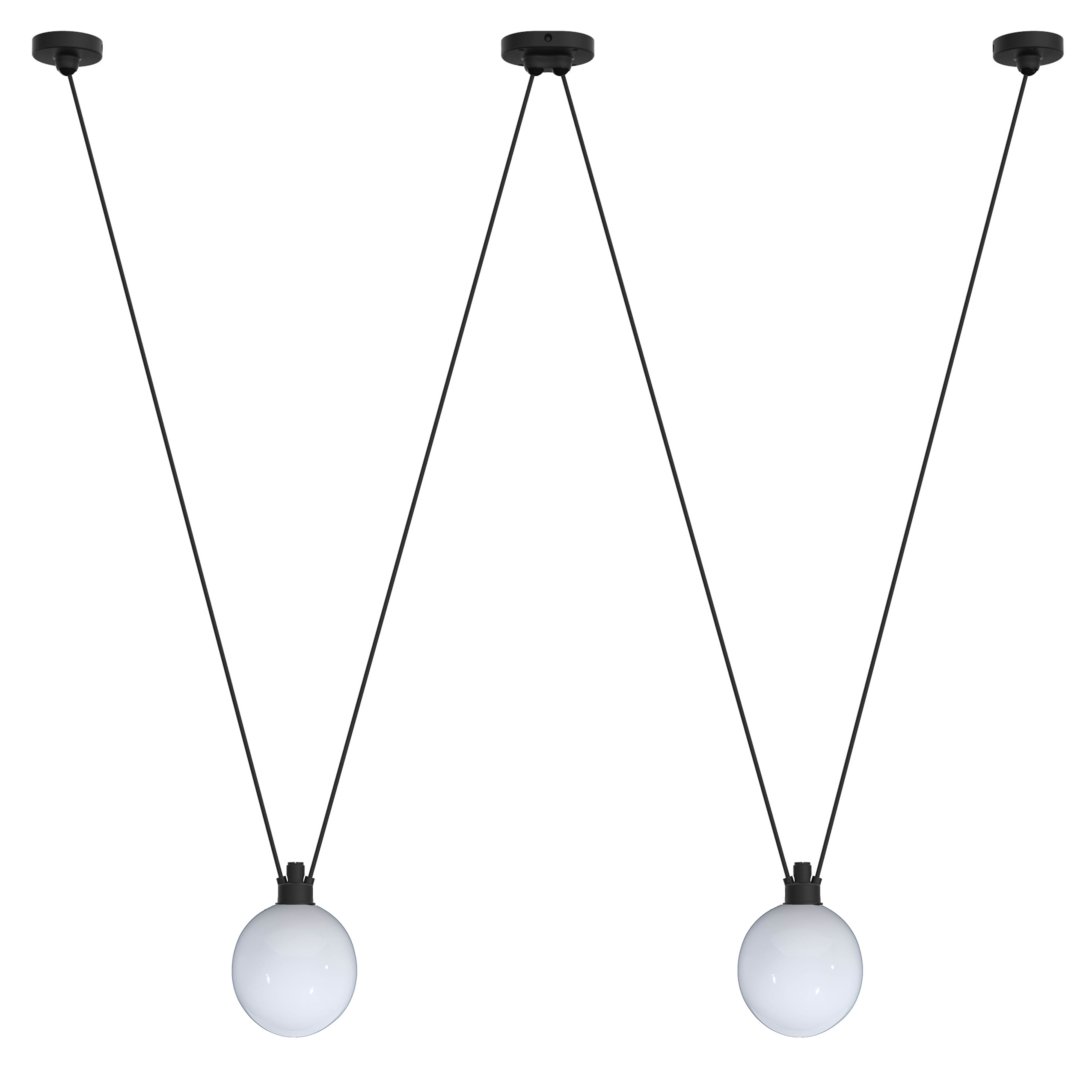 Les Acrobates N ° 324 Pendant Lamp: Glassball + Small - 6.9