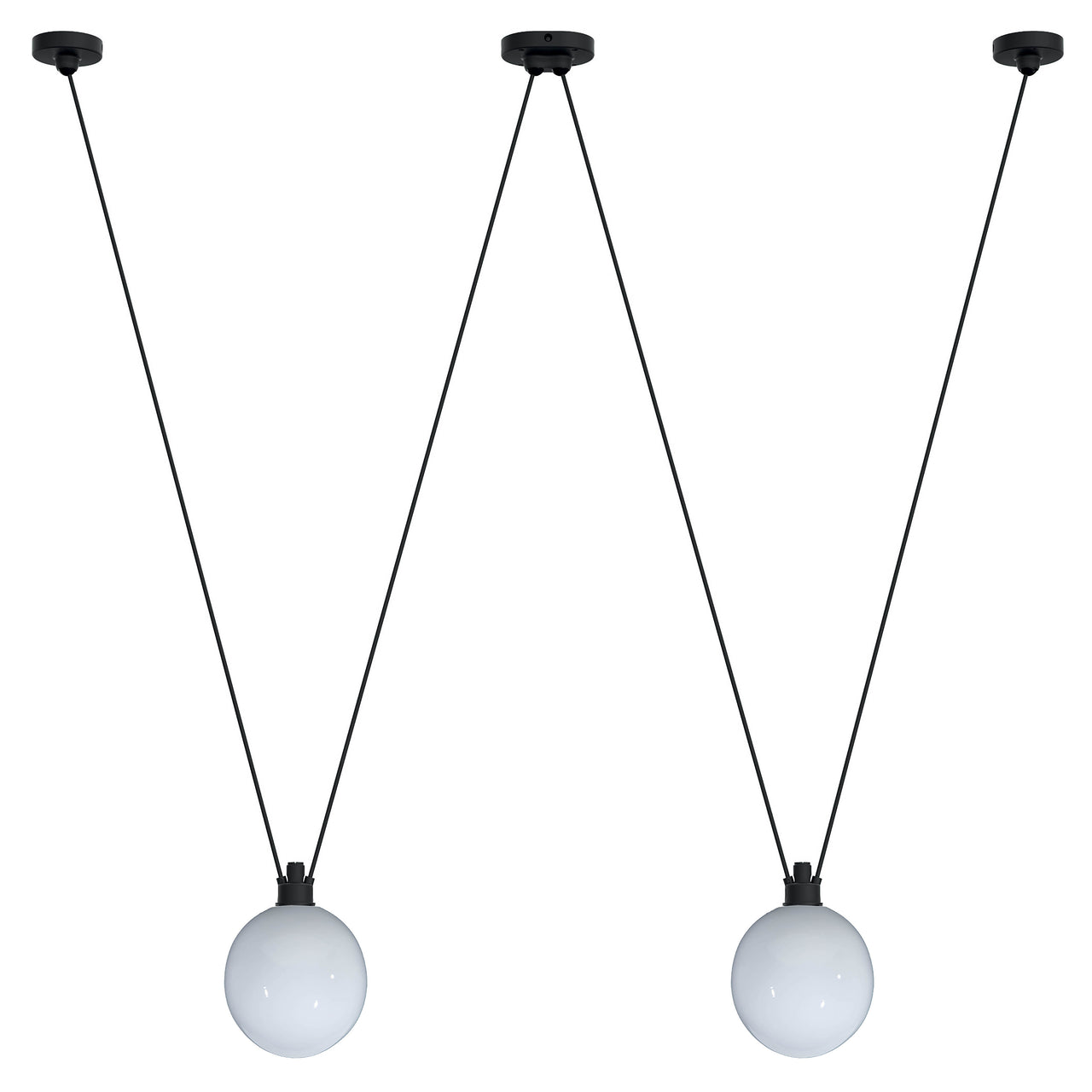 Les Acrobates N ° 324 Pendant Lamp: Glassball + Large - 9.8