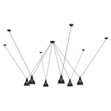 Les Acrobates N ° 326 Pendant Lamp: Large + Black + Round