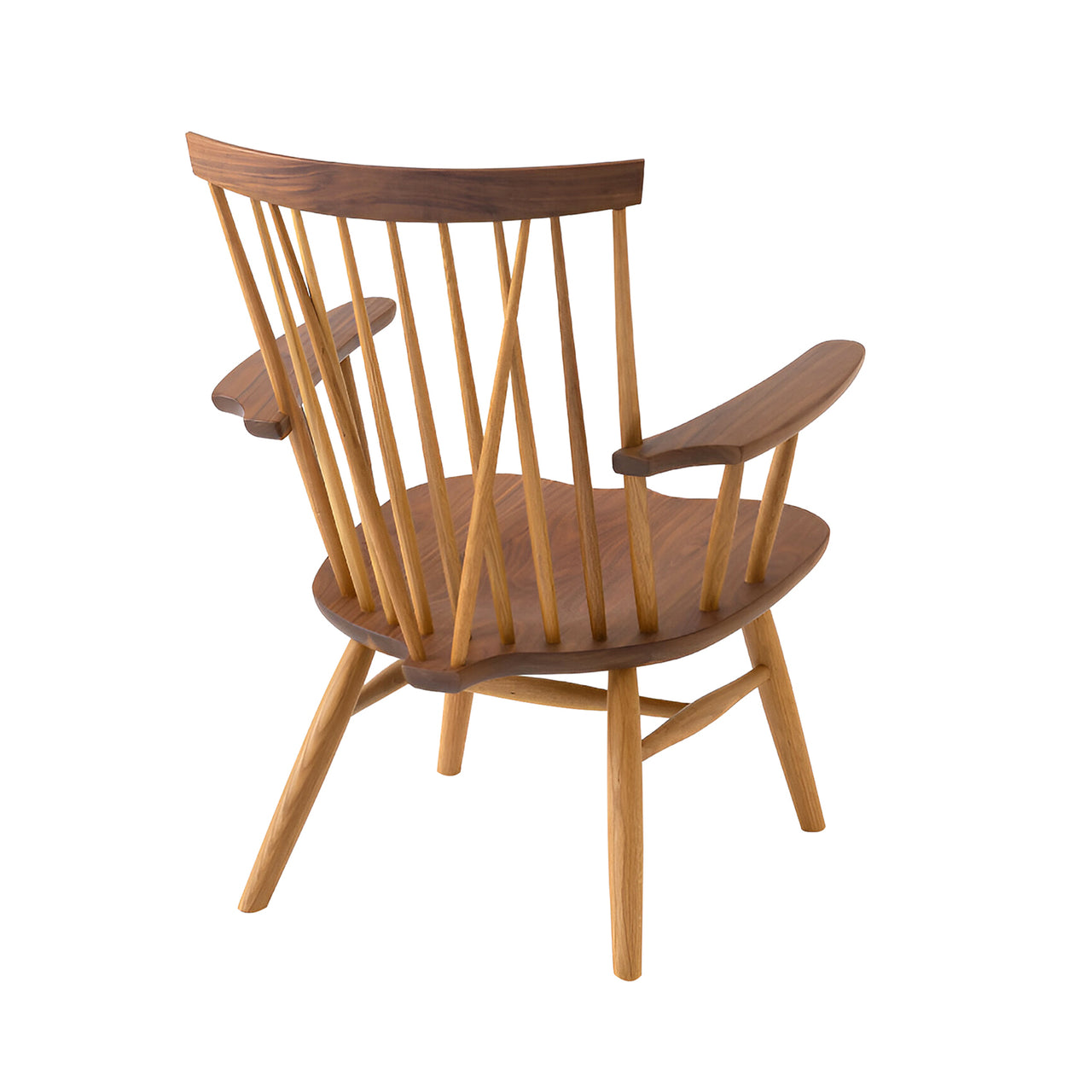 Newmckinley Armchair: White Oak + Walnut