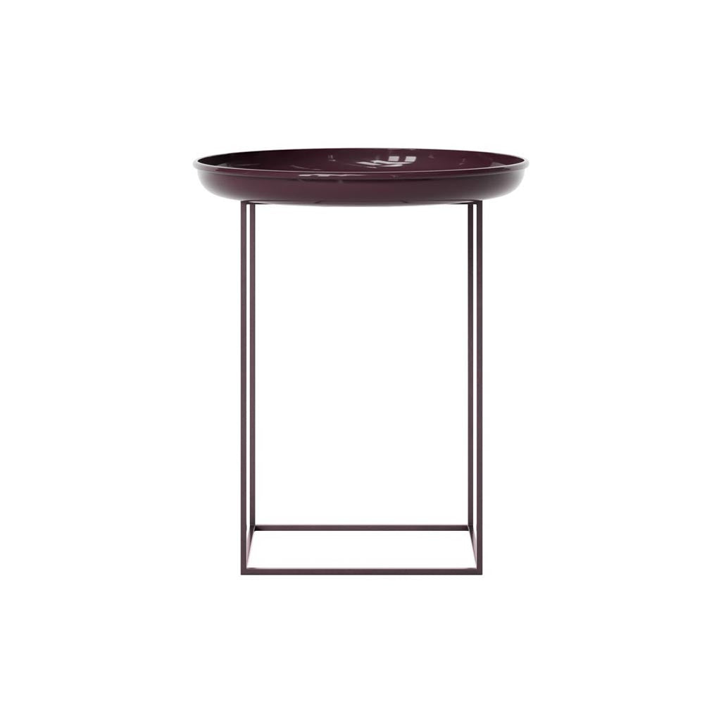 Duke Side Table: Lacquared Maroon