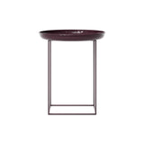 Duke Side Table: Lacquared Maroon