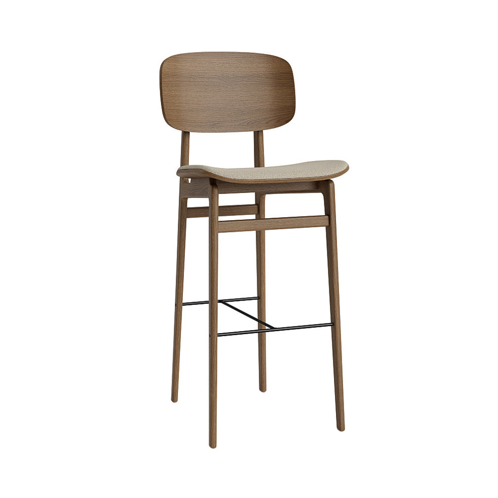 NY11 Bar + Counter Chair: Seat Upholstered + Bar + Light Smoked Oak