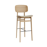 NY11 Bar + Counter Chair: Seat Upholstered + Bar + Natural Oak