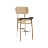 NY11 Bar + Counter Chair: Seat Upholstered + Counter + Natural Oak