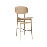 NY11 Bar + Counter Chair: Seat Upholstered + Counter + Natural Oak