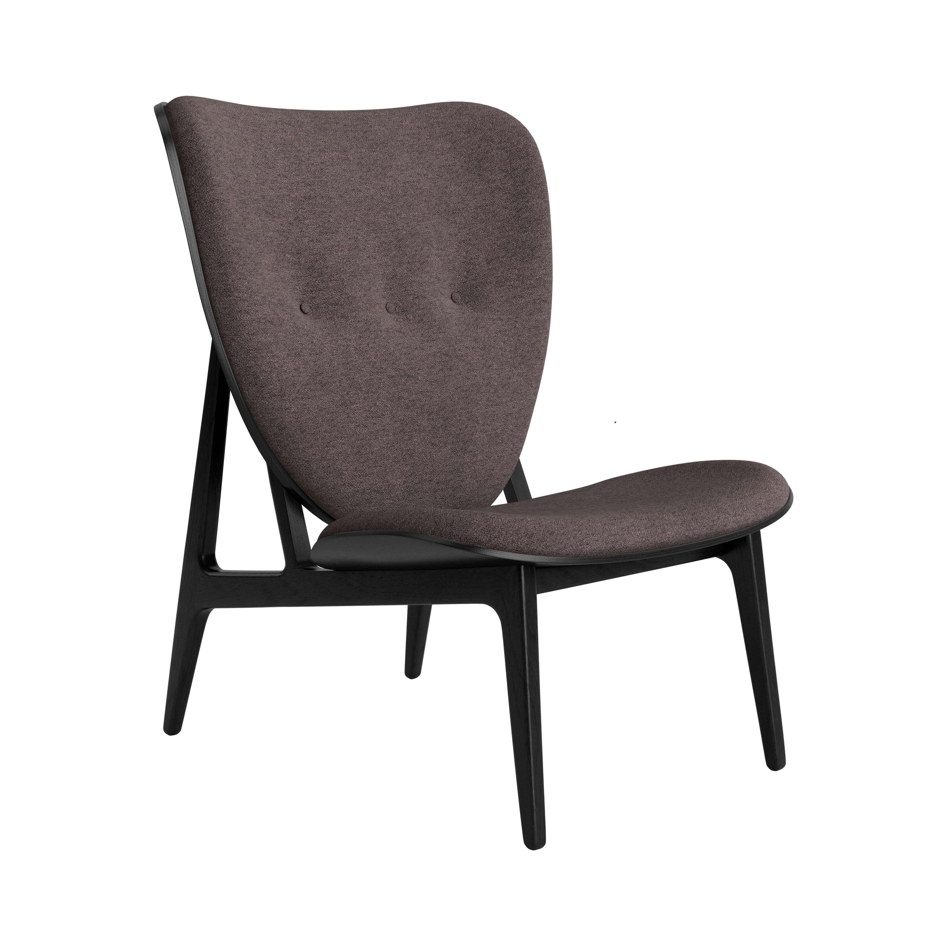 Elephant Lounge Chair: Front Upholstered + Black Oak