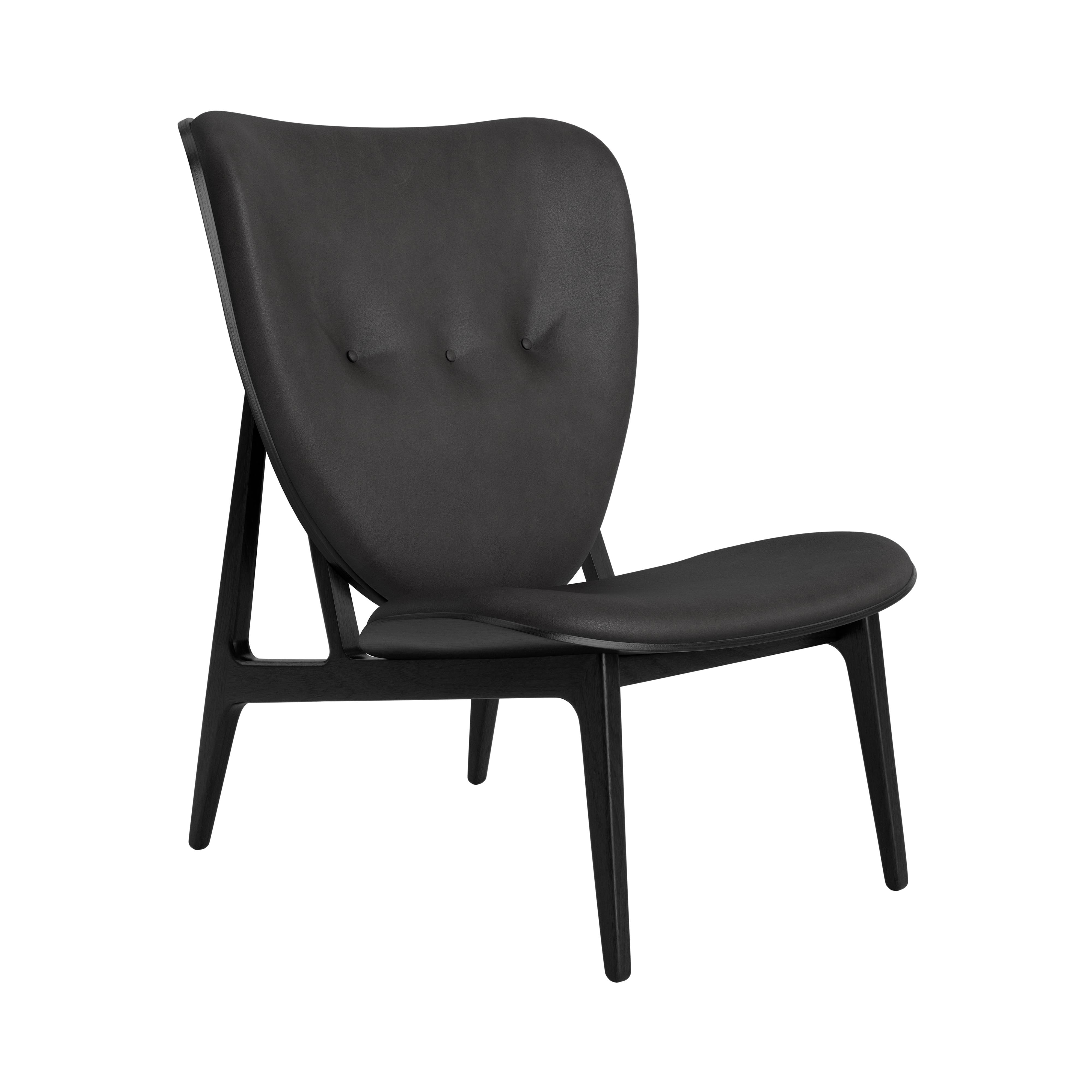 Elephant Lounge Chair: Front Upholstered + Black Oak