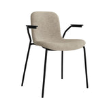 Langue Chair with Armrest: Soft Upholstered + Black Oak