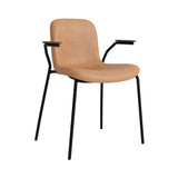 Langue Chair with Armrest: Soft Upholstered + Light Smoked Oak