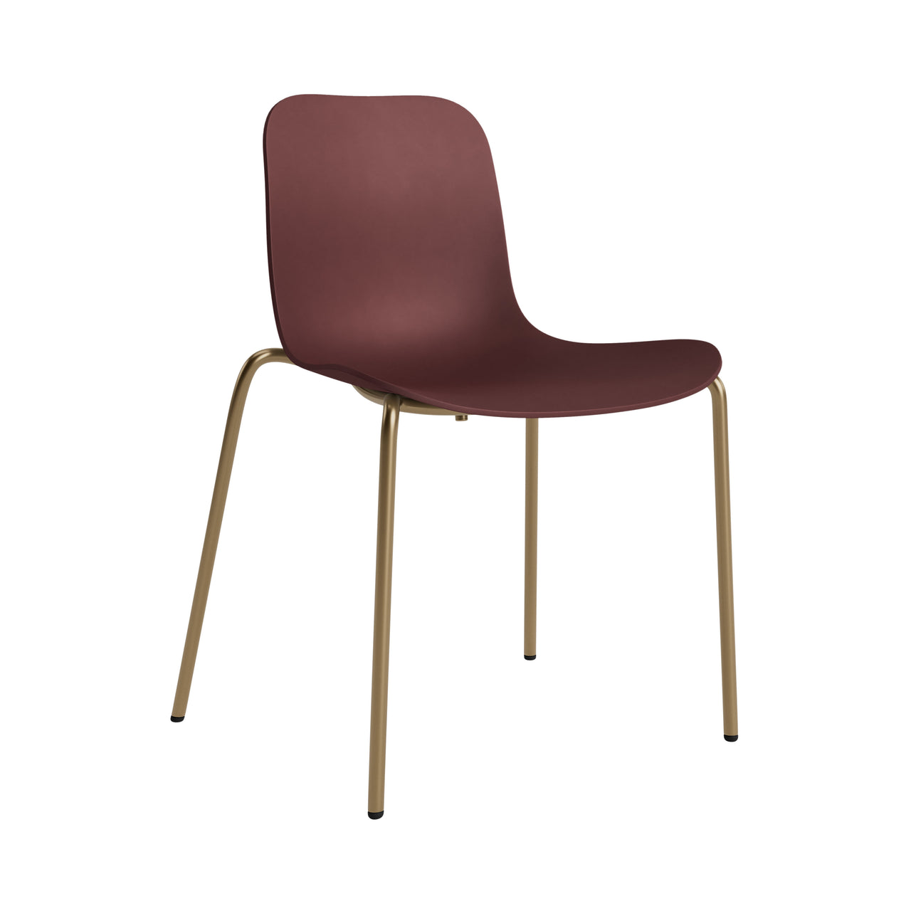 Langue Chair: Brass + Burgundy