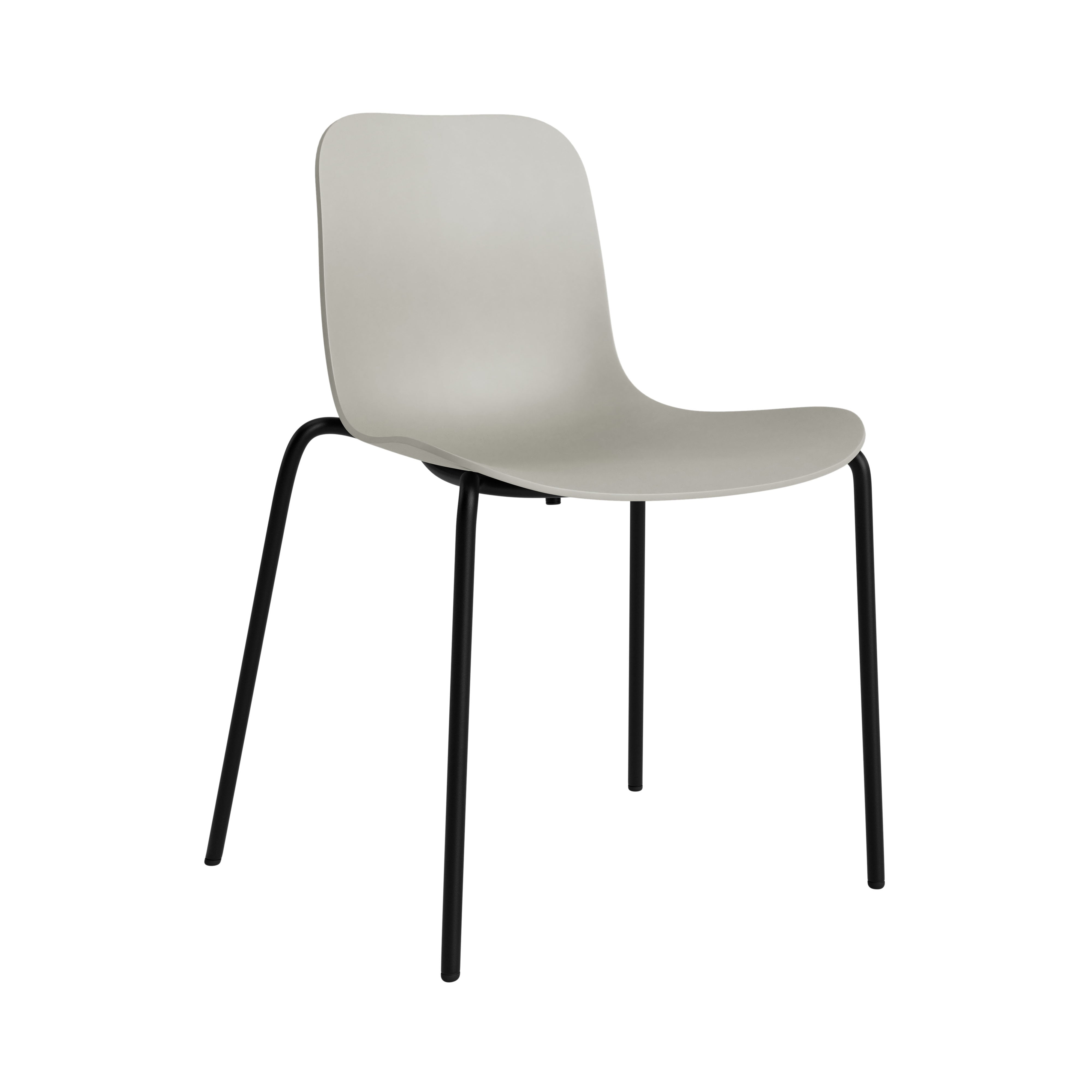 Langue Chair: Black + Flint Grey