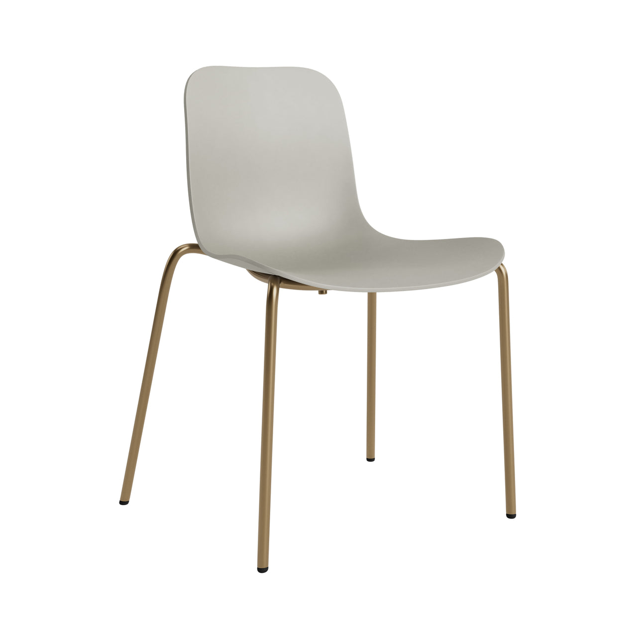 Langue Chair: Brass + Flint Grey