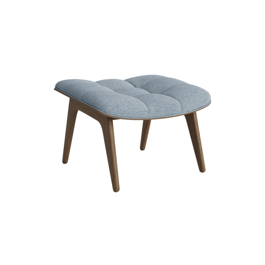 Mammoth Ottoman: Front Upholstered + Light Smoked Oak