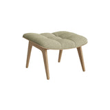 Mammoth Ottoman: Front Upholstered + Natural Oak