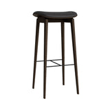 NY11 Bar + Counter Stool: Seat Upholstered + Bar + Dark Smoked Oak