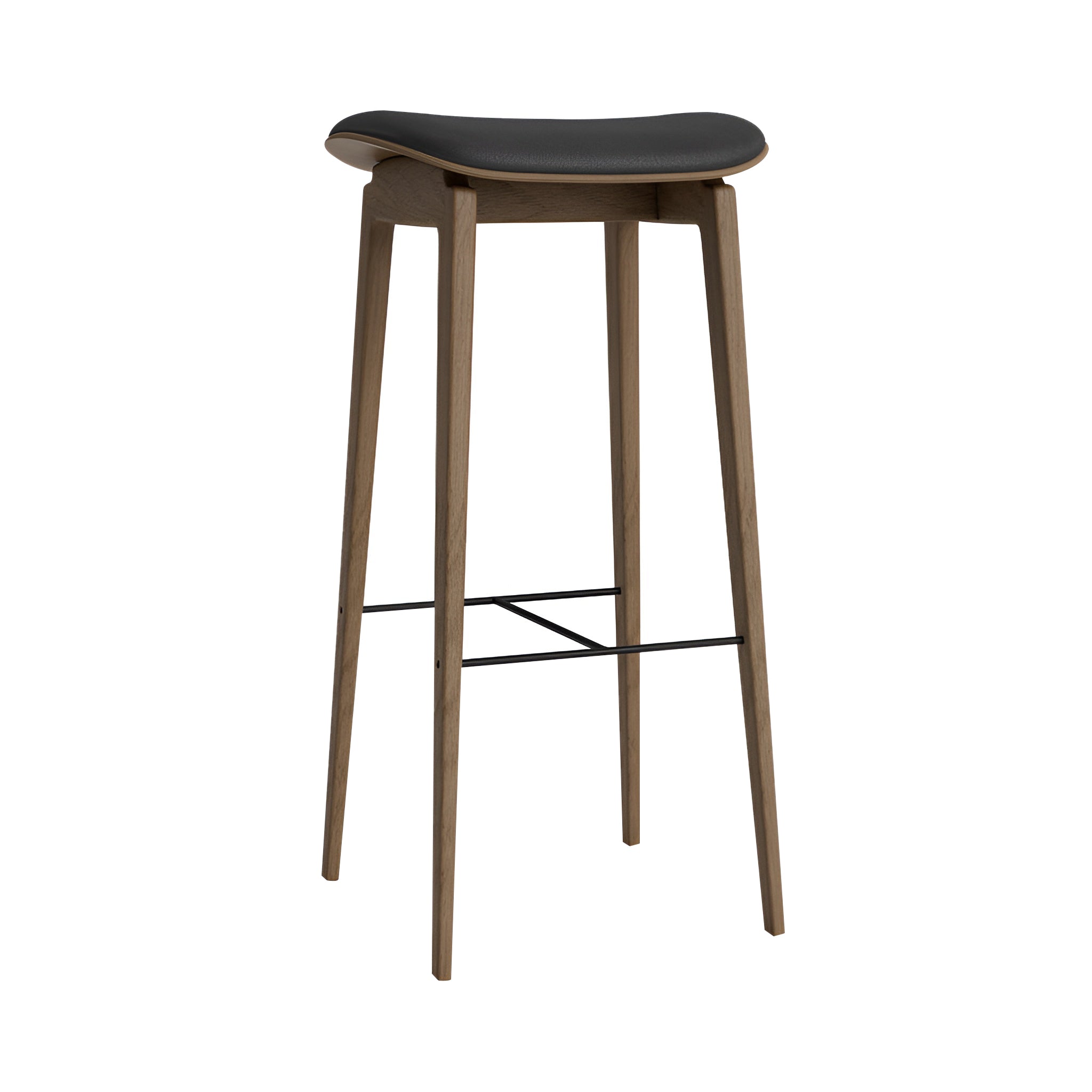NY11 Bar + Counter Stool: Seat Upholstered + Bar + Light Smoked Oak