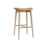 NY11 Bar + Counter Stool: Seat Upholstered + Counter + Natural Oak