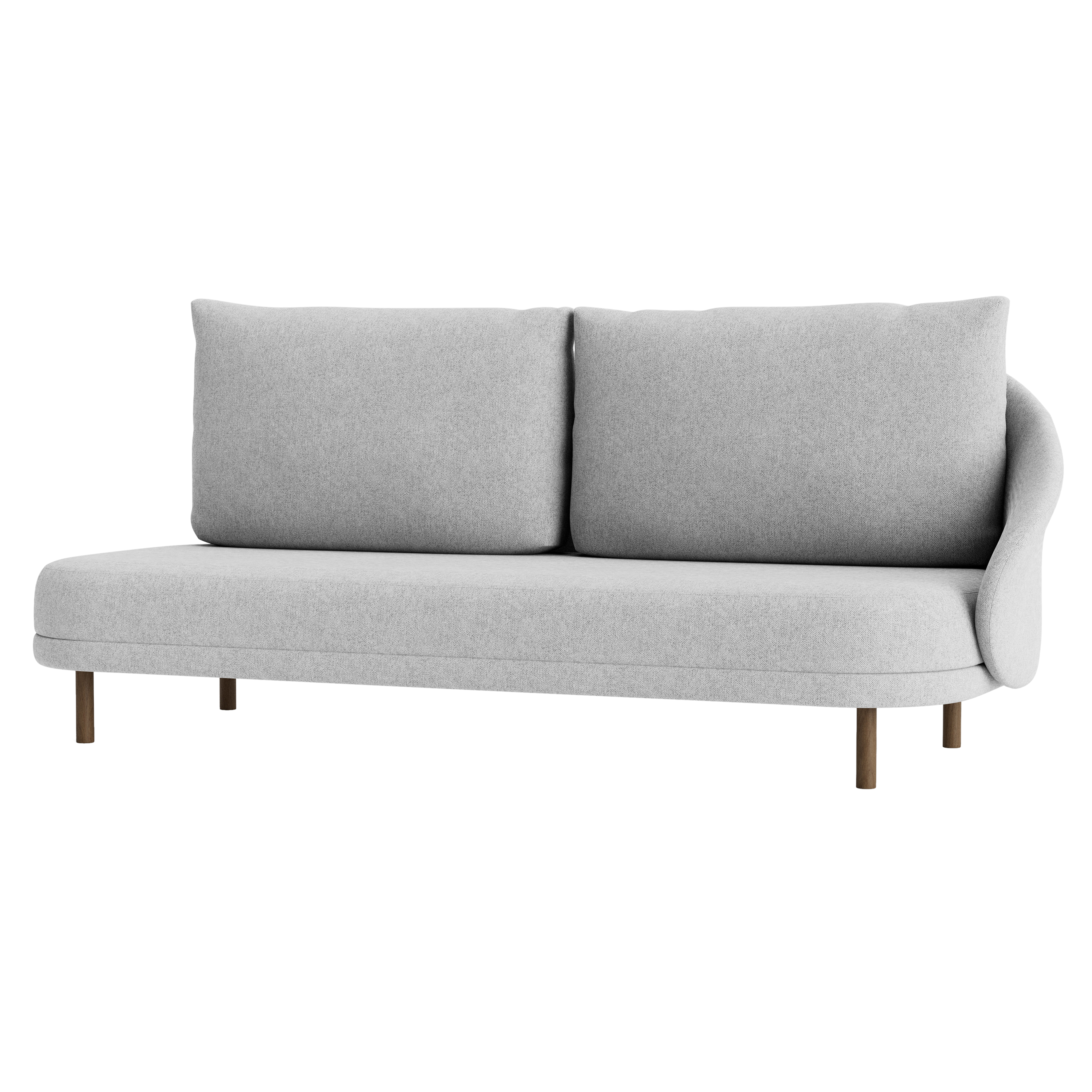 New Wave Open Ended: Upholstered + Left + Light Smoked Oak