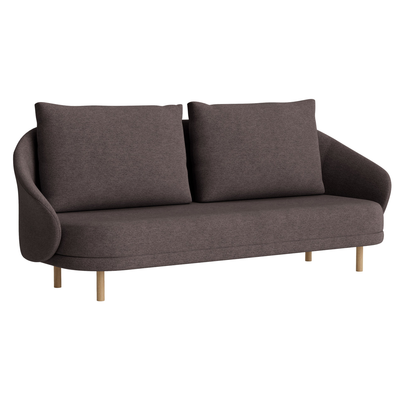 New Wave 2.5 Seater: Upholstered + Natural Oak 