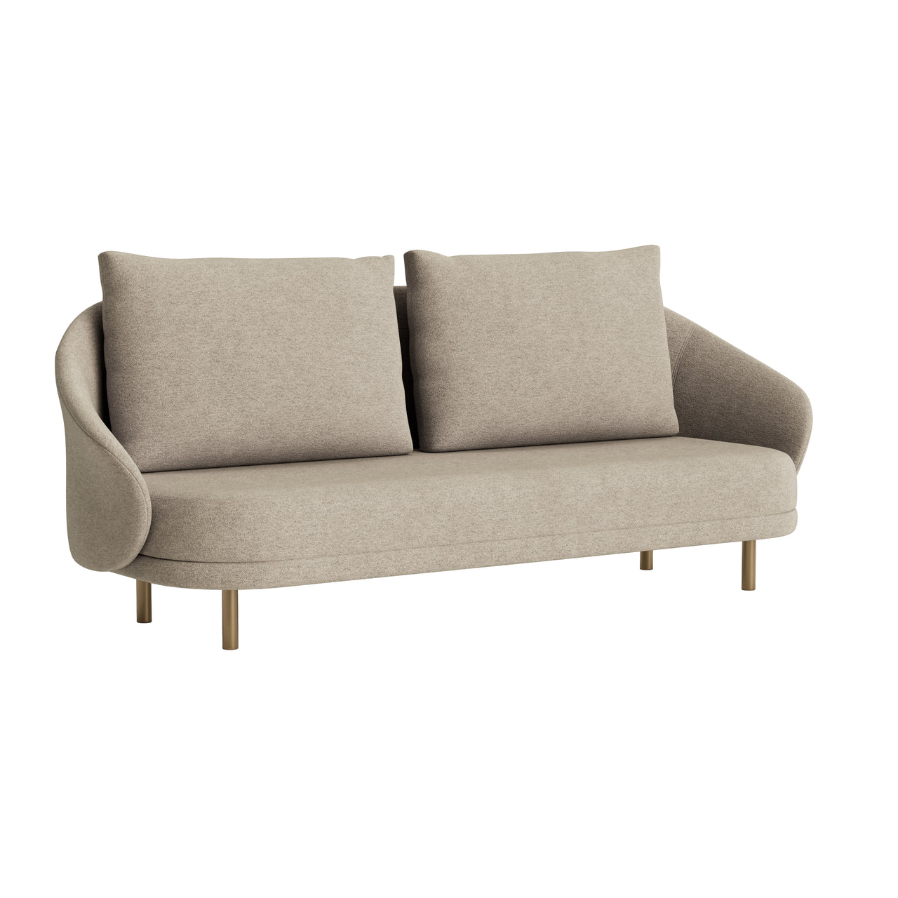 New Wave Sofa: Brass + 2.5 Seater