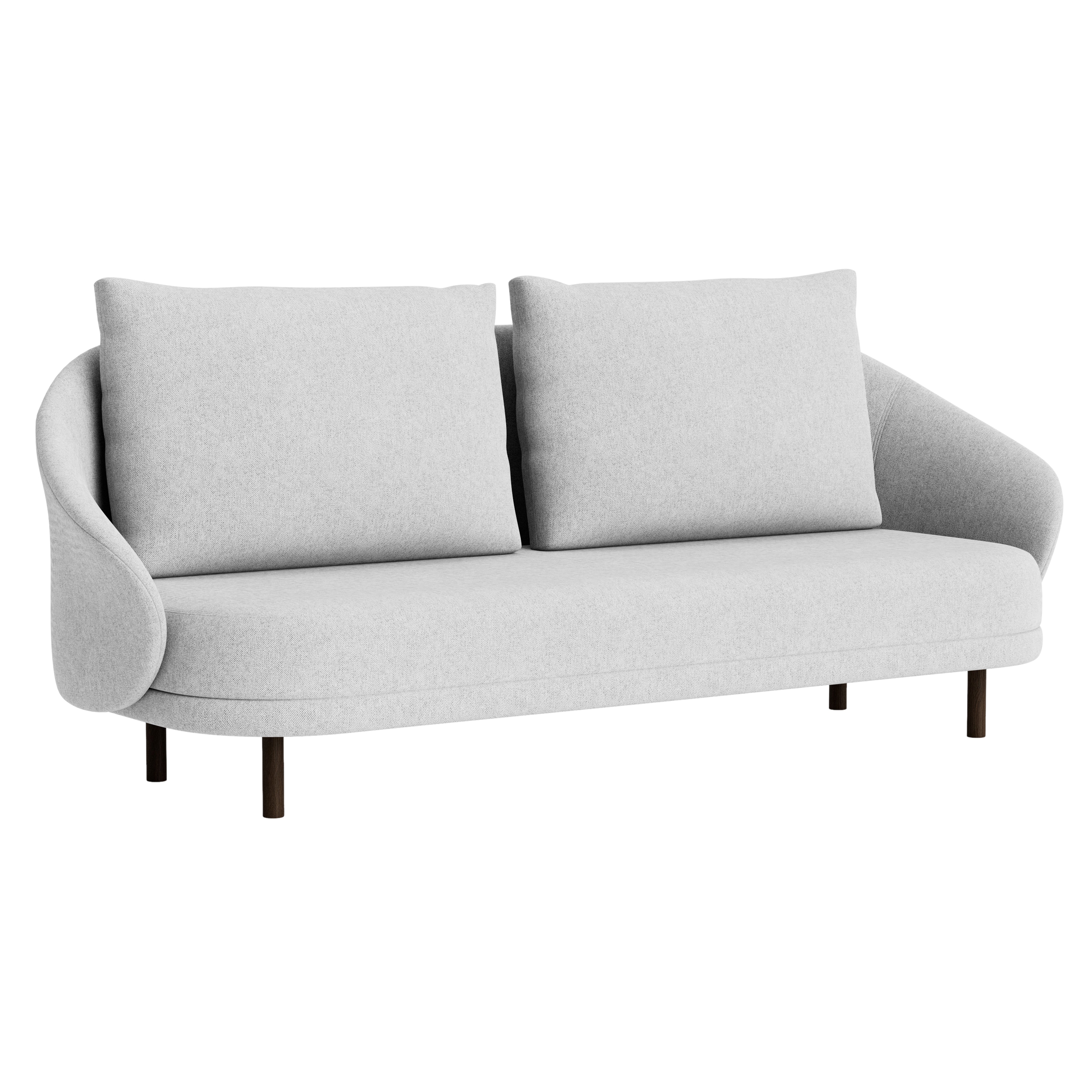 New Wave 2.5 Seater: Upholstered + Dark Smoked Oak