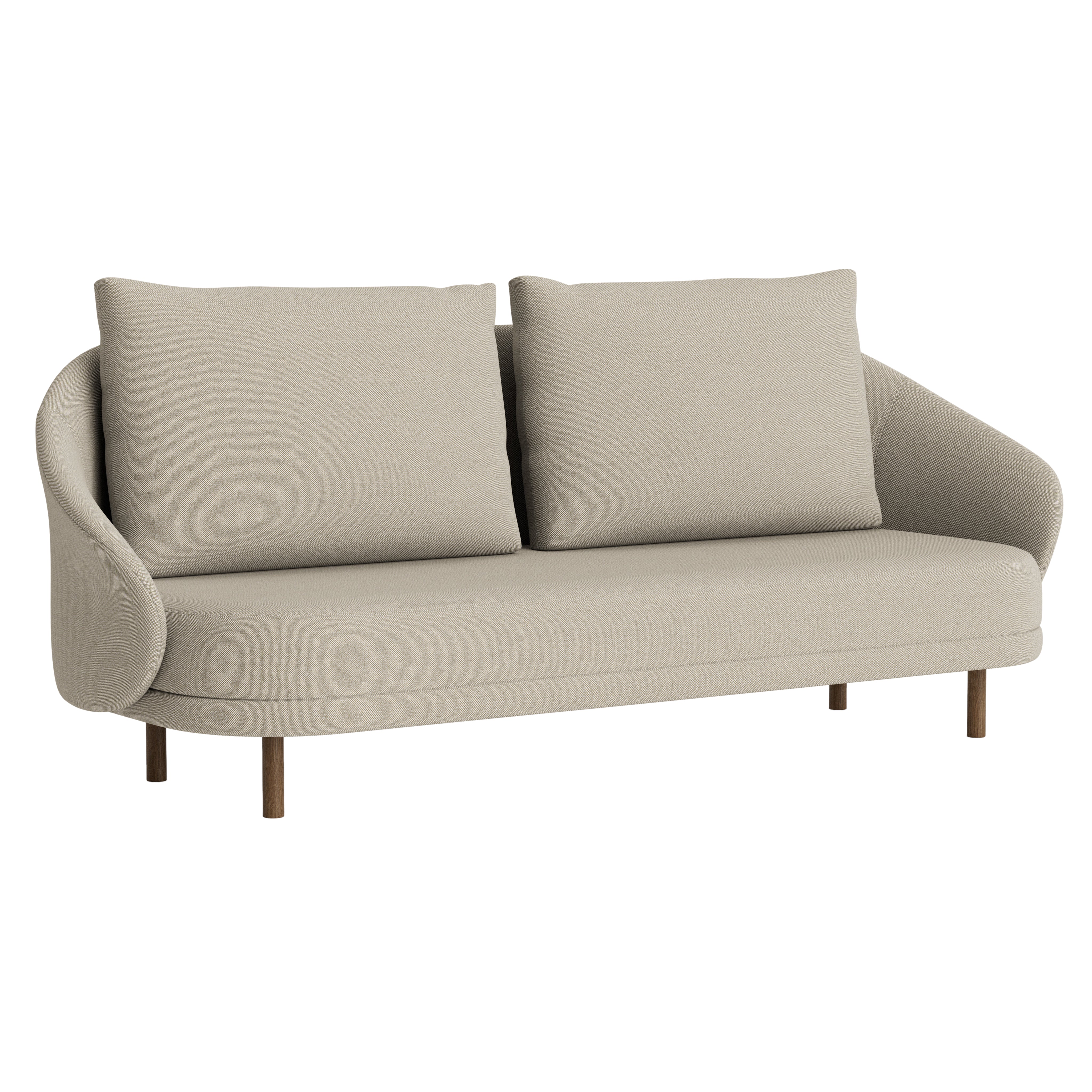 New Wave 2.5 Seater: Upholstered + Light Smoked Oak