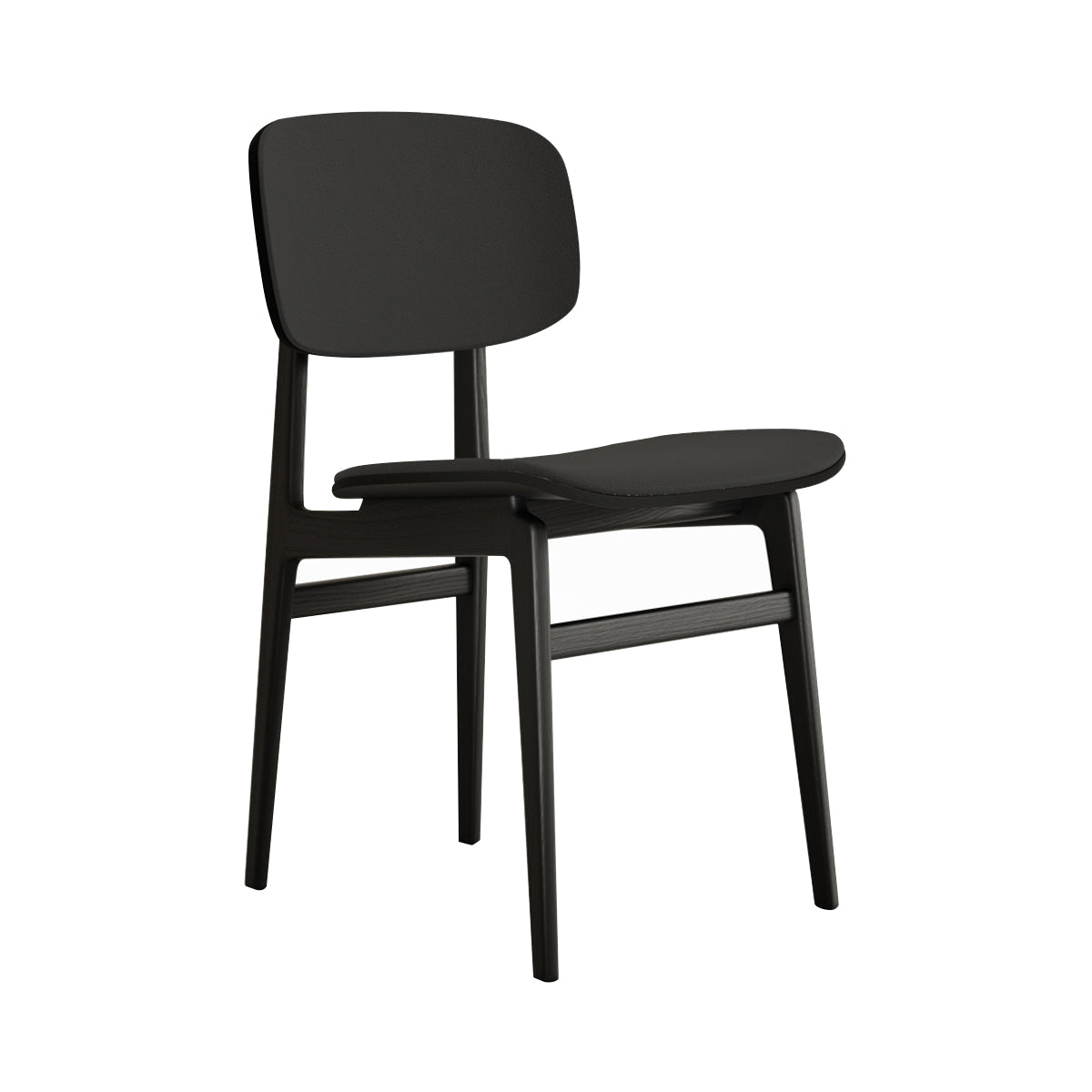 Ny11 Chair: Front Upholstered + Black Oak