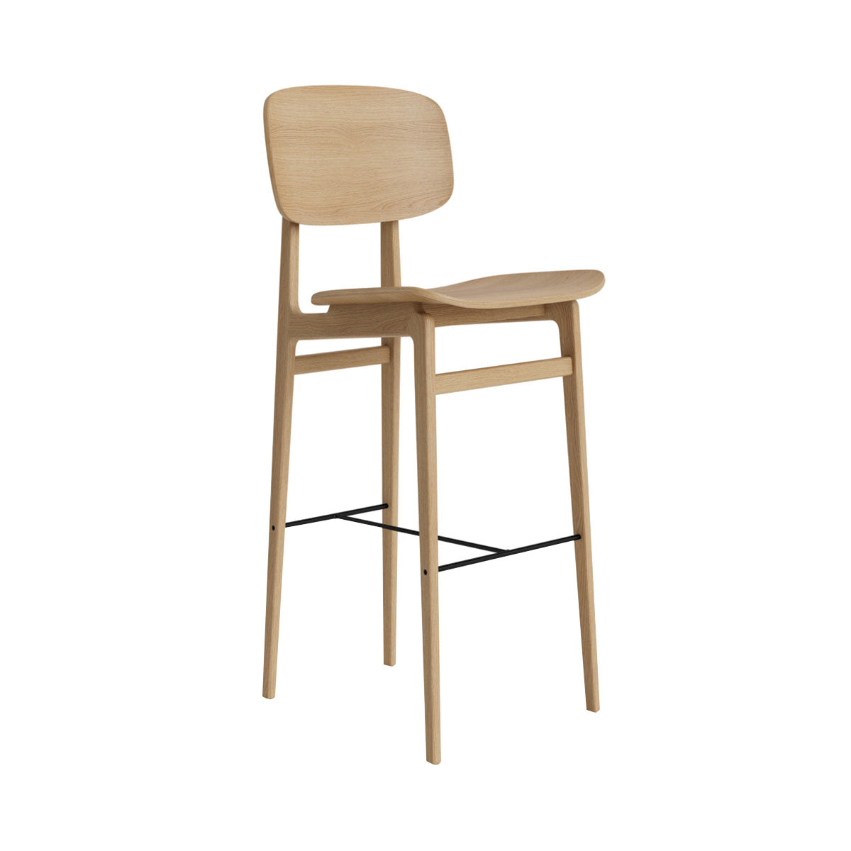 NY11 Bar + Counter Chair: Bar + Natural Oak