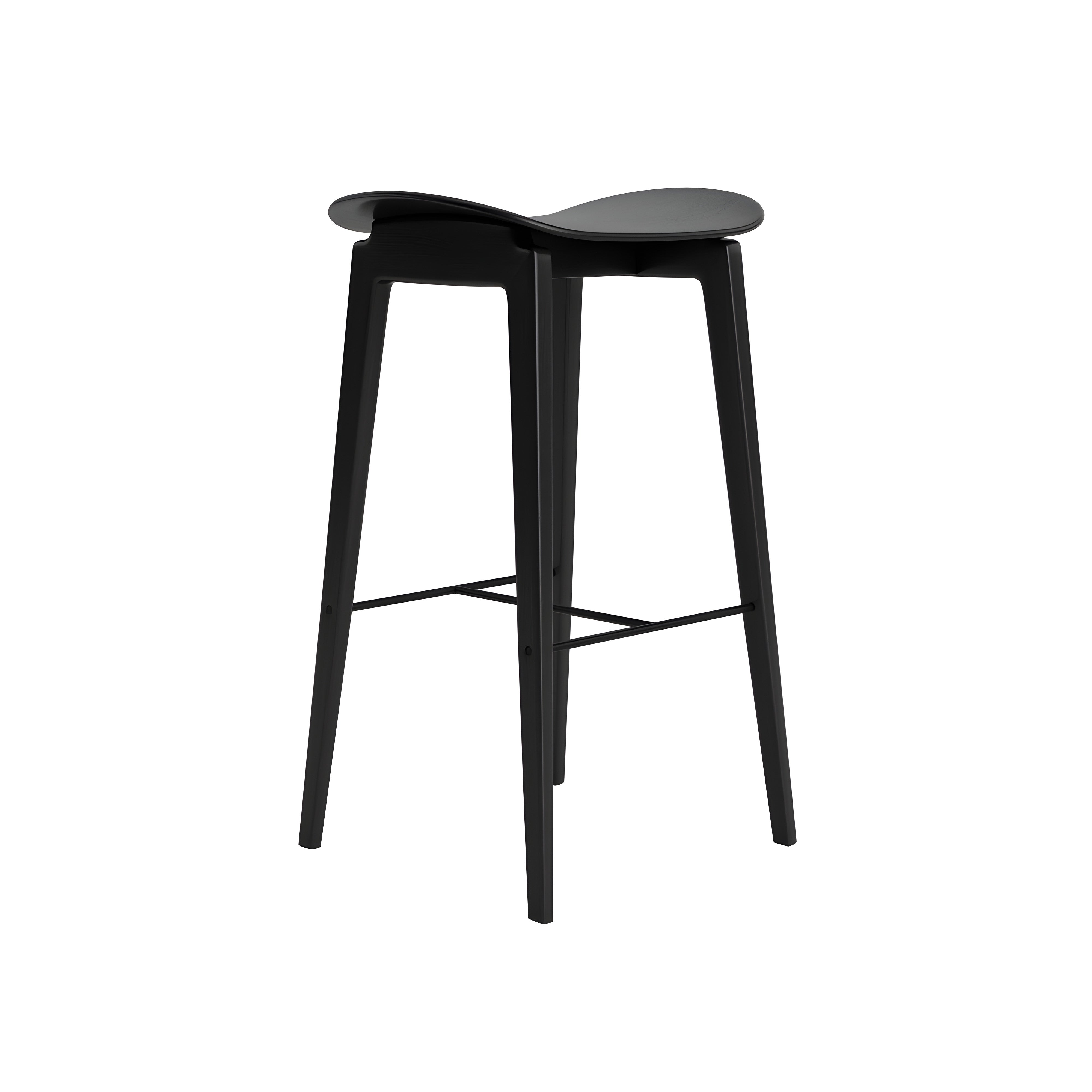 NY11 Bar + Counter Stool: Counter + Black Oak