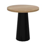 Container Round Table: Extra Small + Bodhi Cover + Natural Oil + Black