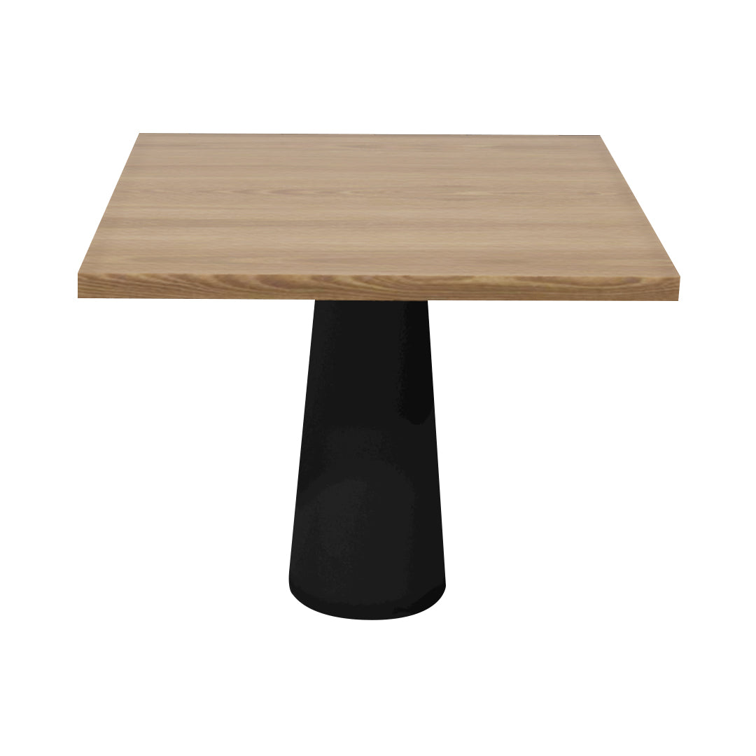 
Container Square Table: Large + Cable Feed + Natural Oil + Black