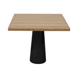 
Container Square Table: Large + Cable Feed + Natural Oil + Black