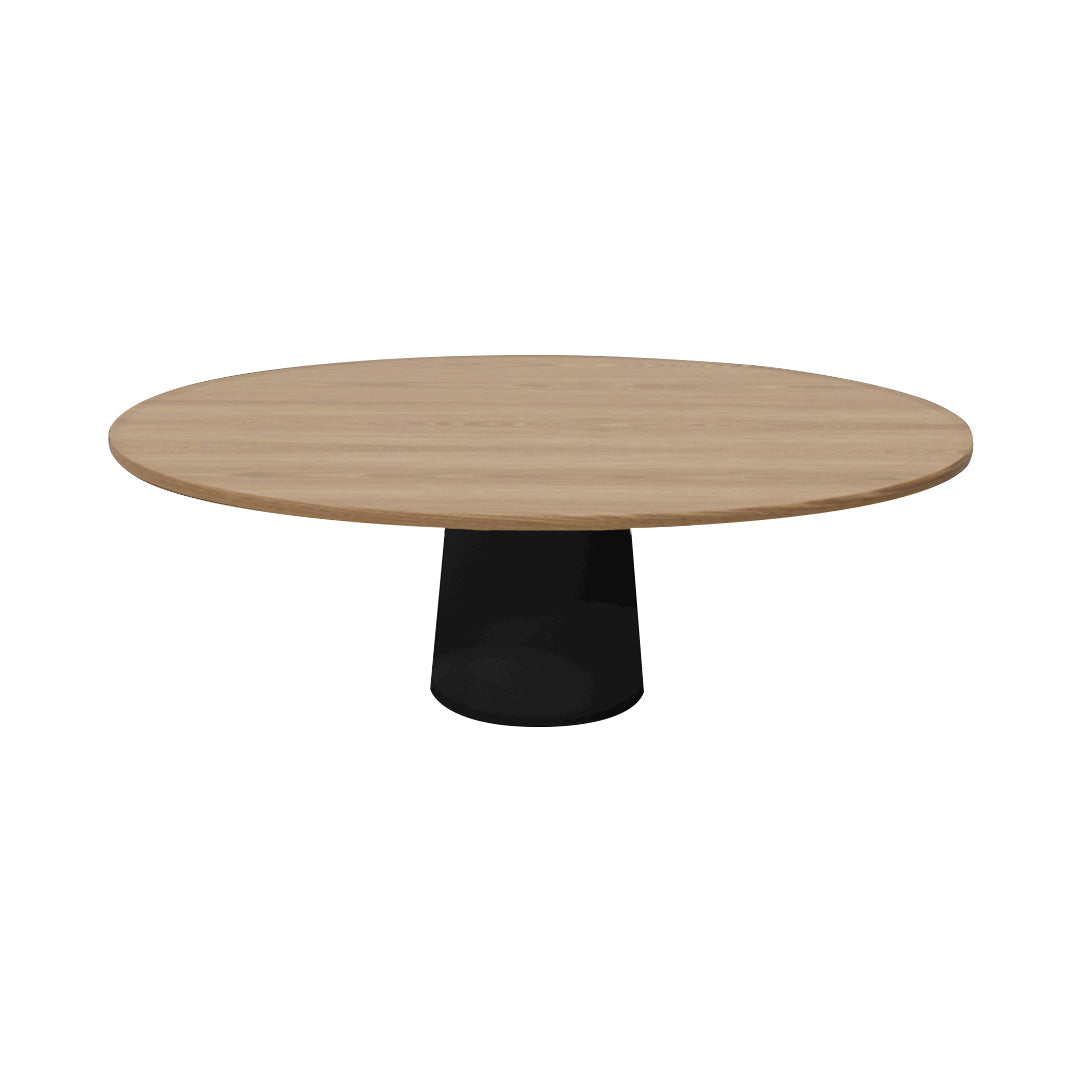 Container Oval Table: Small + Natural Oil + Black