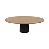 Container Oval Table: Small + Natural Oil + Black