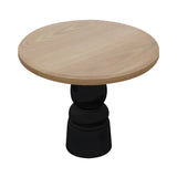 Container Round Table: Small + New Antiques + Natural Oil + Black