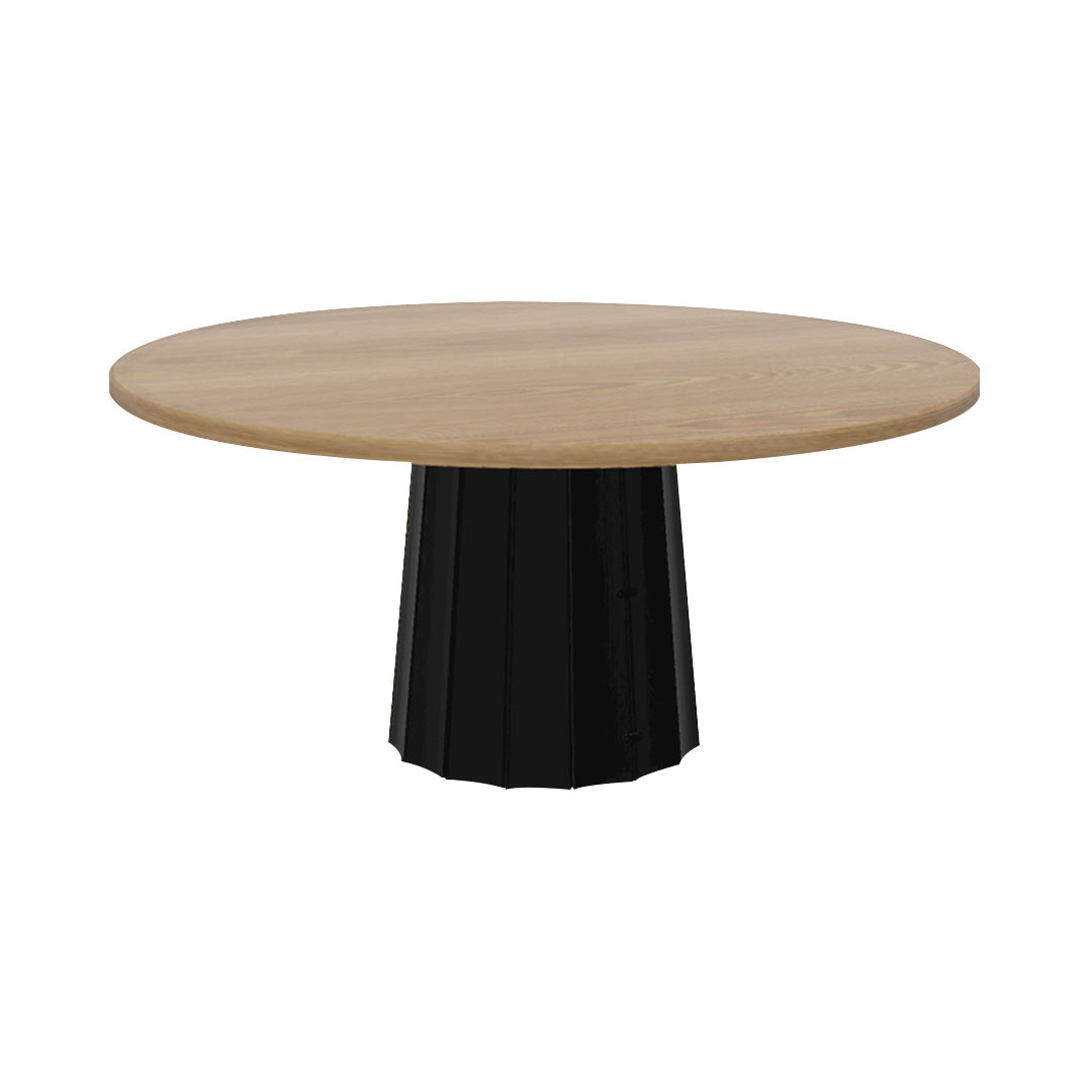 Container Round Table: Extra Large + Bodhi Cover + Natural Oil + Black