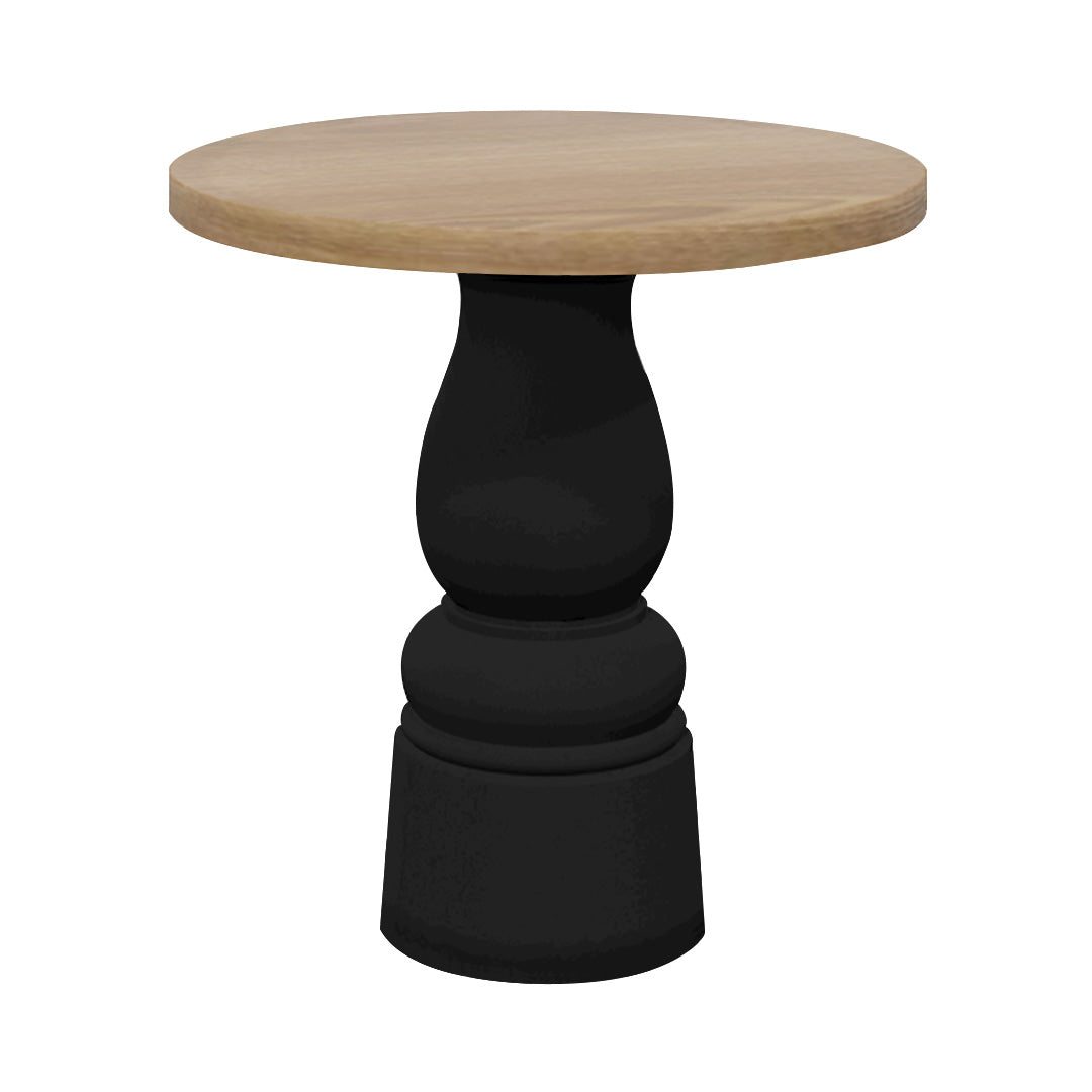 Container Round Table: Extra Small + New Antiques + Natural Oil + Black